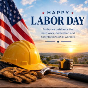 Happy Labor Day greeting card