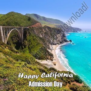 Happy California Admission Day greeting card