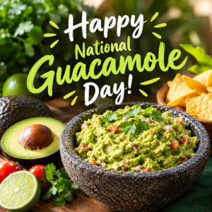 Happy National Guacamole Day greeting card